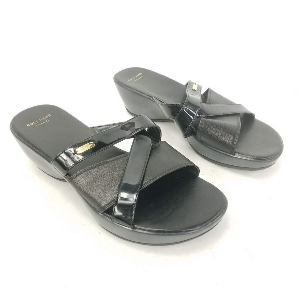 Cole Haan Women's Black Margate Slide Wedge Sandals